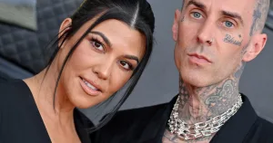 Kourtney Kardashian announces pregnancy with homage to Blink-182 video