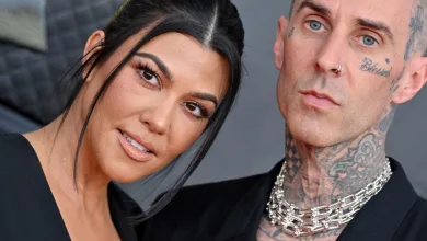 kourtney kardashian announces — Kourtney Kardashian announces pregnancy with homage to Blink-182 video